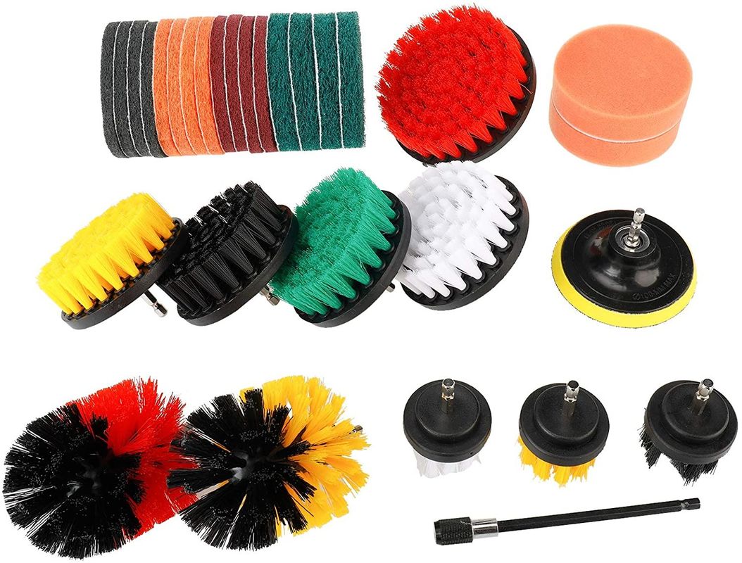 30Pcs Car Detailing Drill Attachment Scouring Pads Power Scrubber Set 3.5in