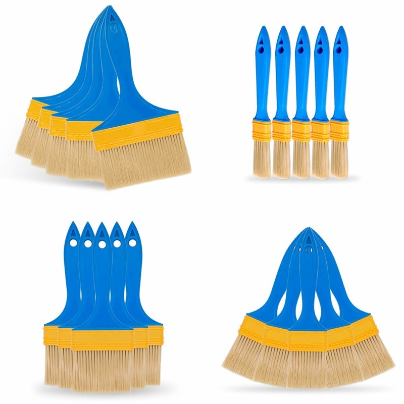 20 Pieces Professional Painting Brushes Plastic Polyester Bristle