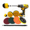 10Pcs Drill Brush Power Cleaning Scrubber nylons Brush Attachment Kit with Extender for Shower Tile
