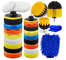 27PCS Car Polishing Pad Kit For Car Drill Polishing White Yellow Blue
